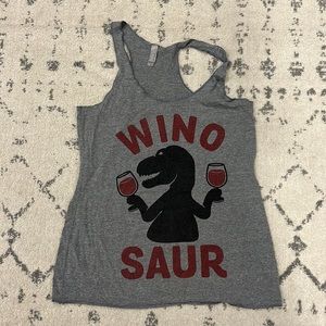 Next level Wine and Dino themed tank top